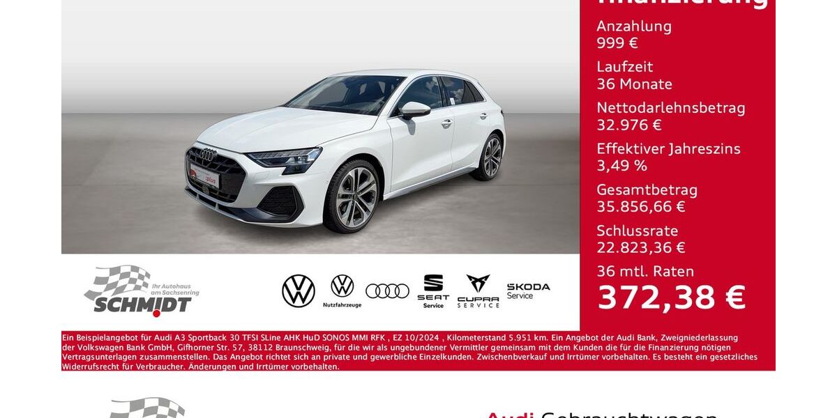 Audi A3 5.951 km 33.975 &euro; Bernsdorf 09337