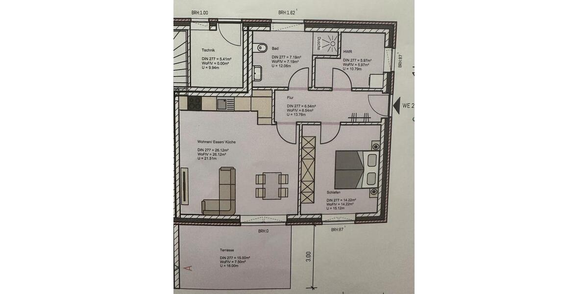 Erdgeschoßwohnung Leer (Ostfriesland) - 2 Zimmer, 65 m&sup2;, 790&euro; | Angebot:26412416