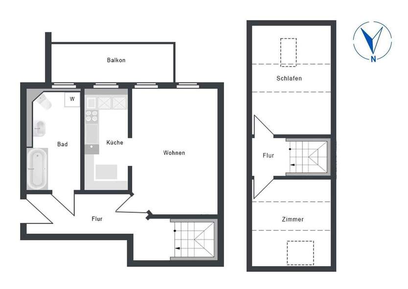 MAISONETTE-TRAUM AM MARIANNENPARK 3-Raum-Wohnung mit Balkon, Tageslichtbad und PKW-Stellplatz 3 zimmer