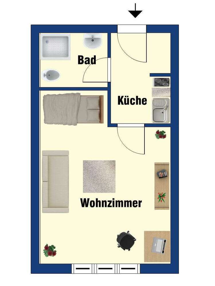 Wohnung zum Mieten in Fulda 370 € 26.74 m²