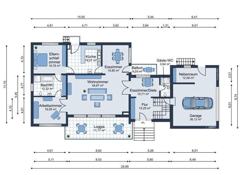 Bungalow Dortmund / Aplerbeck Aplerbeck - 5 Zimmer, 192 m&sup2;, 649.000&euro; | Angebot:25834850