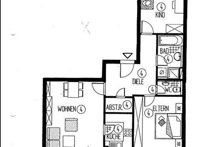 Zentrale 3,5 Zimmer EG Wohnung in Neuenstadt