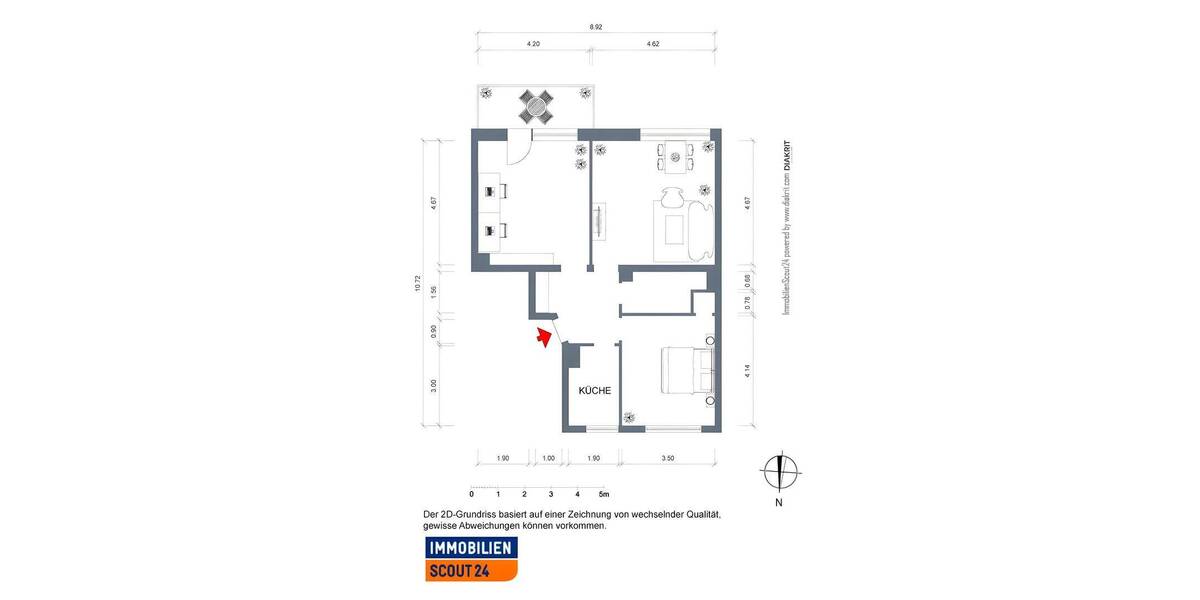 Etagenwohnung Bochum Innenstadt - 3 Zimmer, 73 m&sup2;, 850&euro; | Angebot:26805377