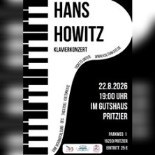 Hans Howitz – Klangmagie am Klavier 22.08.2026 Gutshaus Pritzier