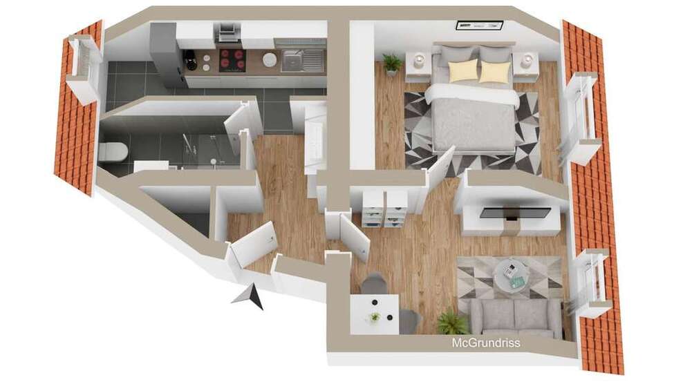 Wohnung zum Mieten in Wuppertal 419 € 45.1 m²