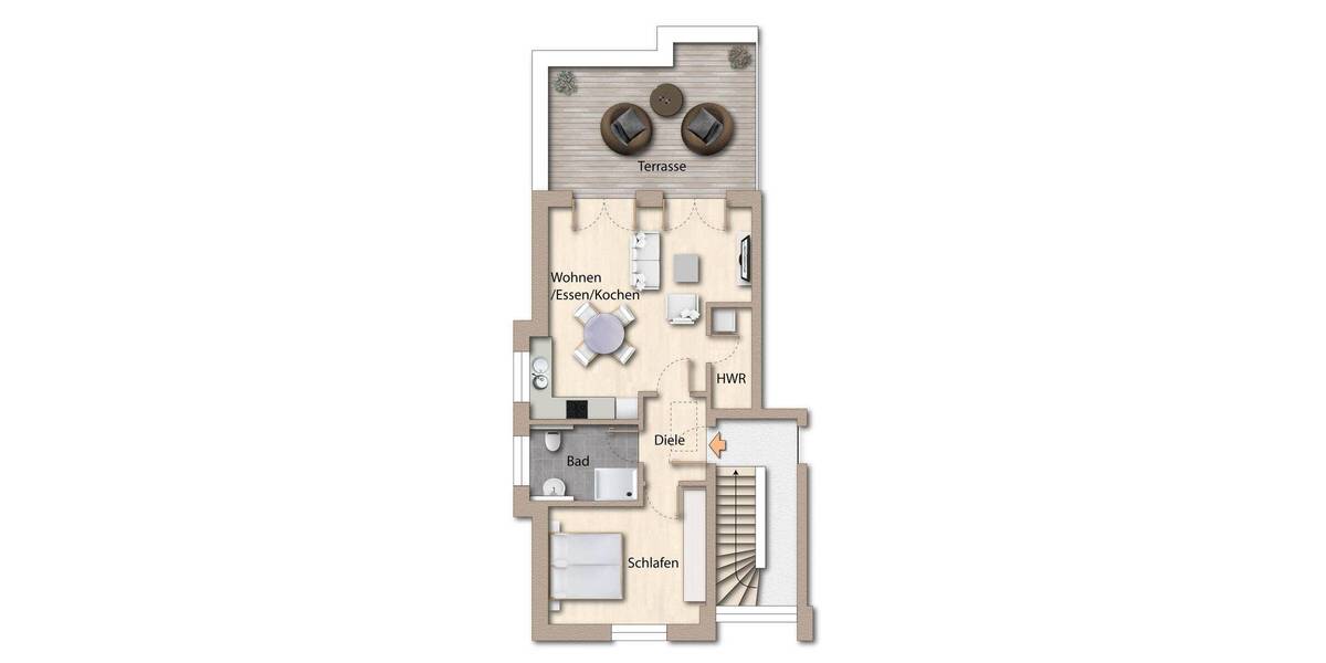 Etagenwohnung Delmenhorst Dwoberg/Ströhen - 2 Zimmer, 63 m&sup2;, 880&euro; | Angebot:26018164