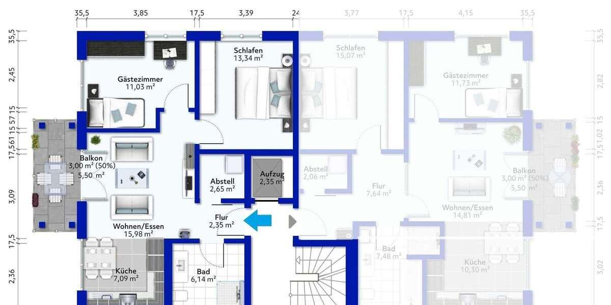 Etagenwohnung Wernigerode - 3 Zimmer, 62 m&sup2;, 249.500&euro; | Angebot:25475434