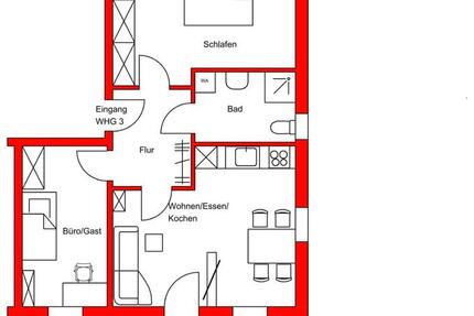 Wohnung Weiden in der Oberpfalz - 3 Zimmer, 70 m&sup2;, 1.150&euro; | Angebot:26183233