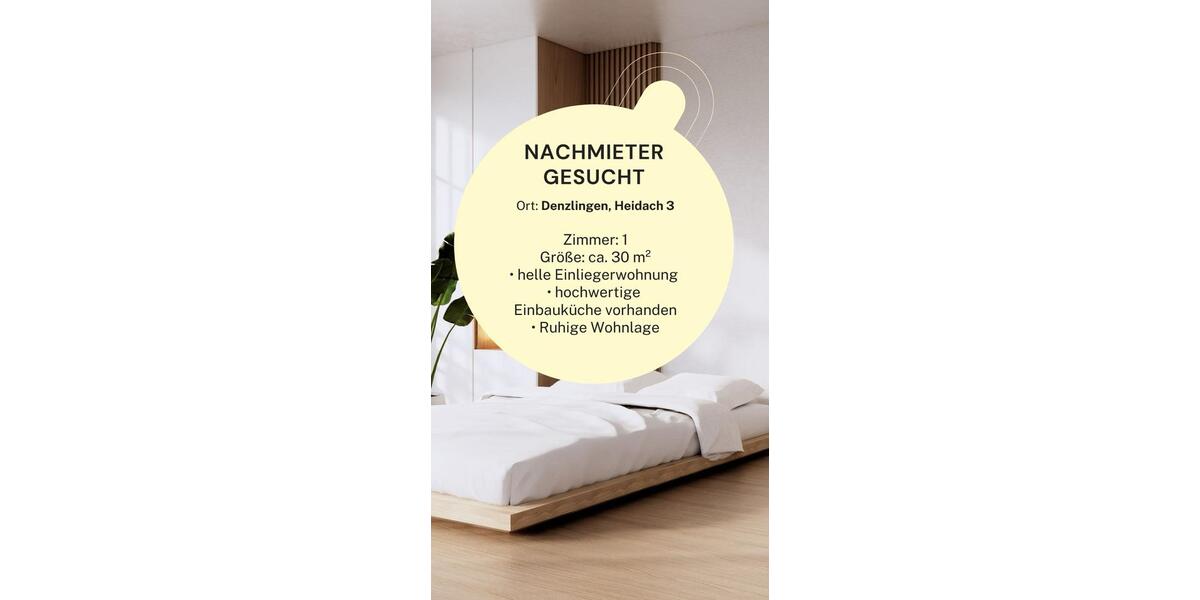 1 Zimmer Wohnung in Denzlingen 1 zimmer
