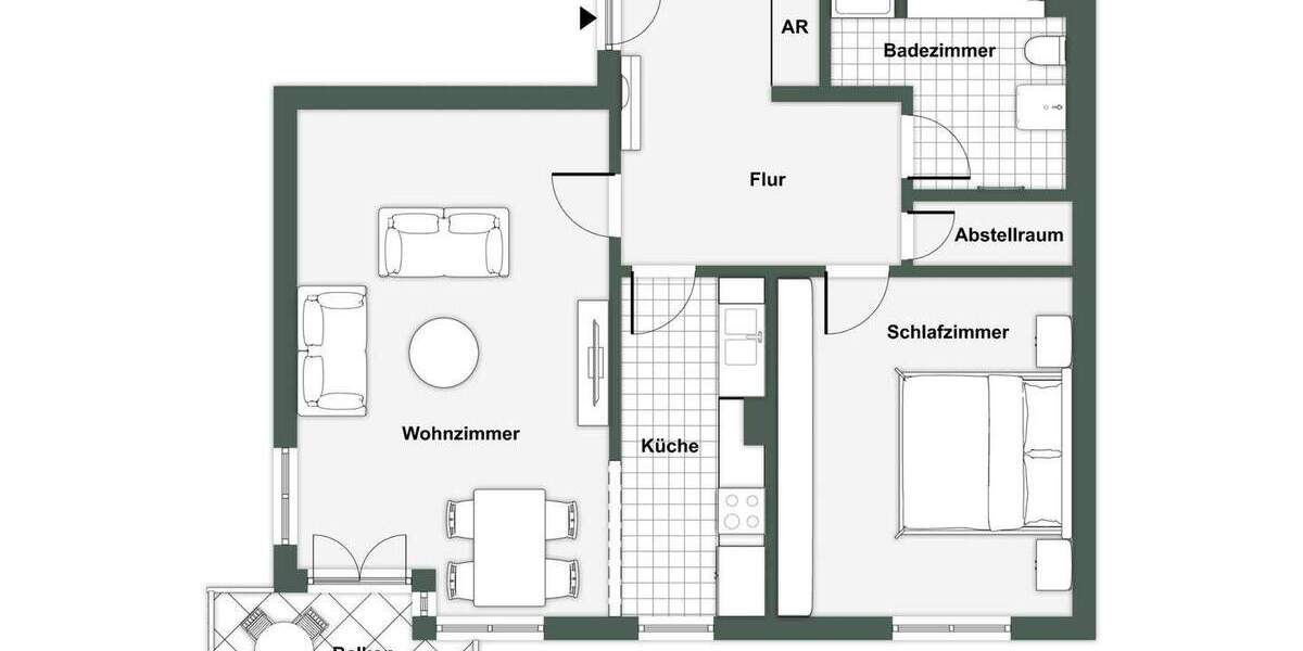 Wohnen am Wasser - Lichtdurchflutete 2-Zimmer-Wohnung mit Balkon und Aufzug 2 zimmer