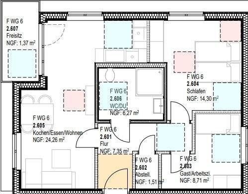 Etagenwohnung Lotte Büren - 3 Zimmer, 64 m&sup2;, 960&euro; | Angebot:25729223