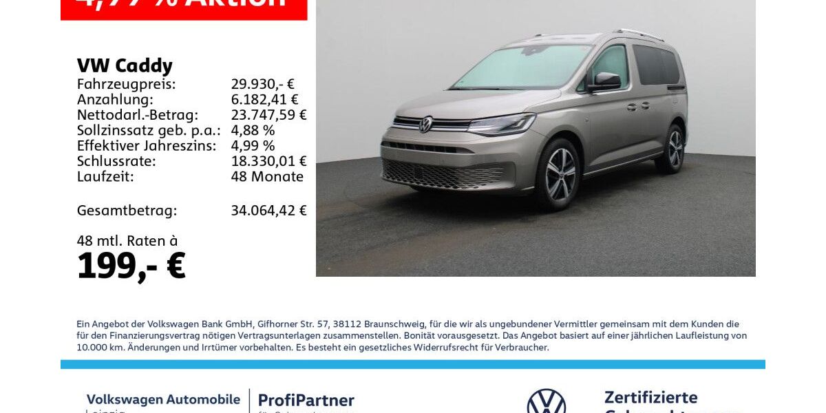 VW Caddy 17.793 km 29.930 &euro; Leipzig 04178