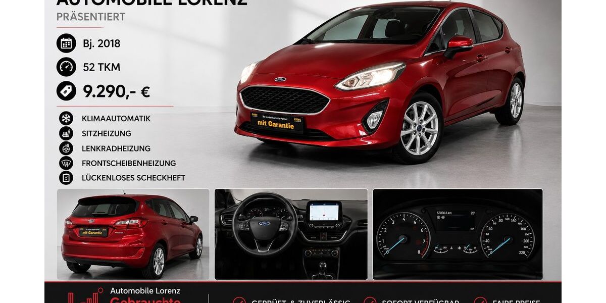 Ford Fiesta 52.694 km 9.290 &euro; Berlin 10369