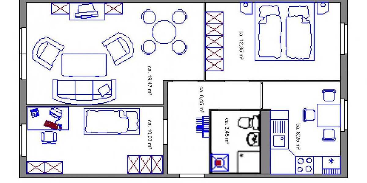 Etagenwohnung Schkeuditz Altscherbitz - 3 Zimmer, 60 m&sup2;, 540&euro; | Angebot:26824745