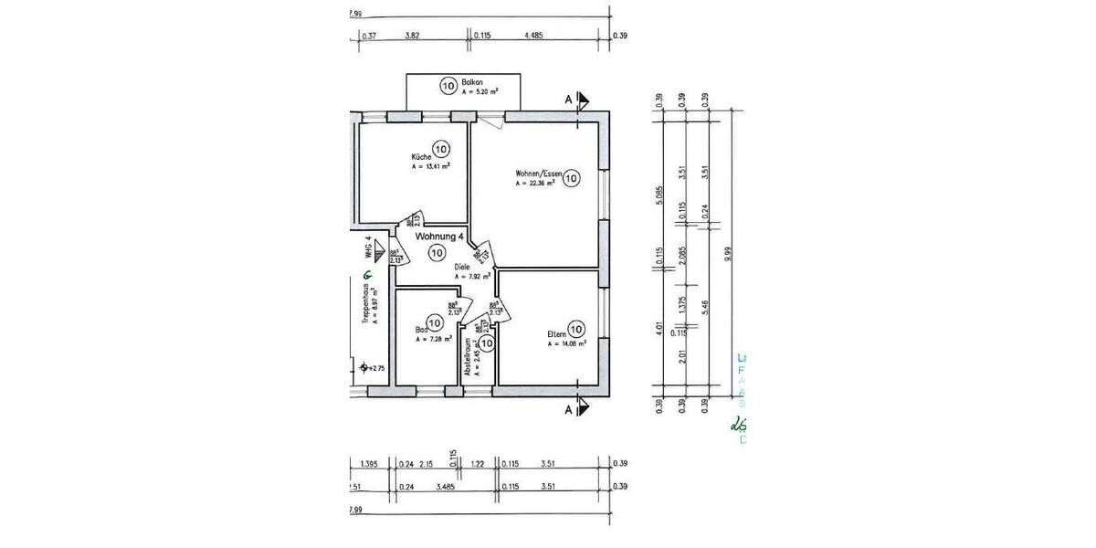 Etagenwohnung Ludwigslust - 2 Zimmer, 69 m&sup2;, 520&euro; | Angebot:26678616
