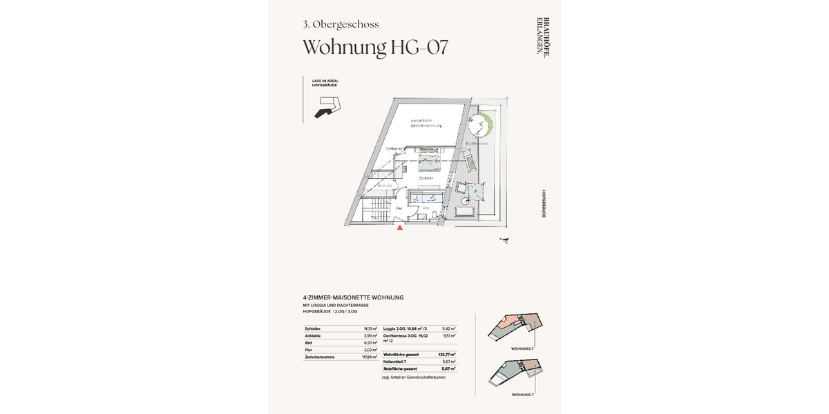 Etagenwohnung Erlangen Innenstadt - 4 Zimmer, 132 m&sup2;, 1.133.454&euro; | Angebot:26879552