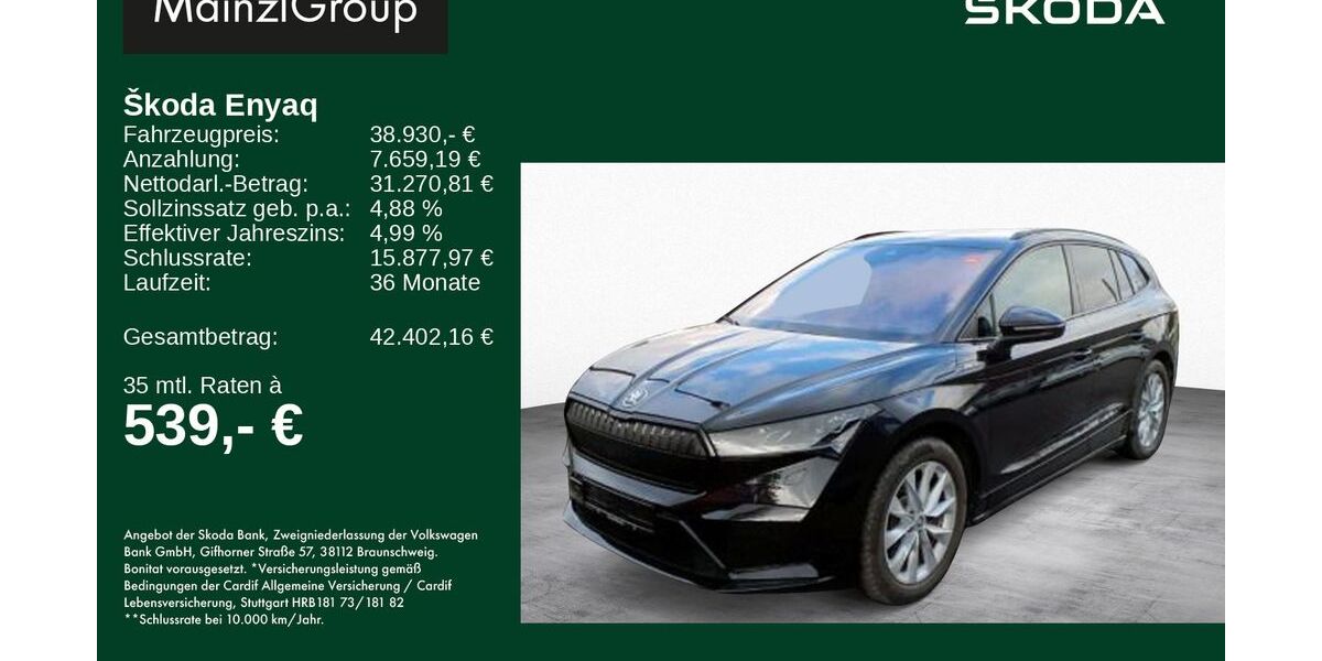 Skoda Enyaq 50.900 km 38.930 &euro; Feldkirchen/Westerham 83620