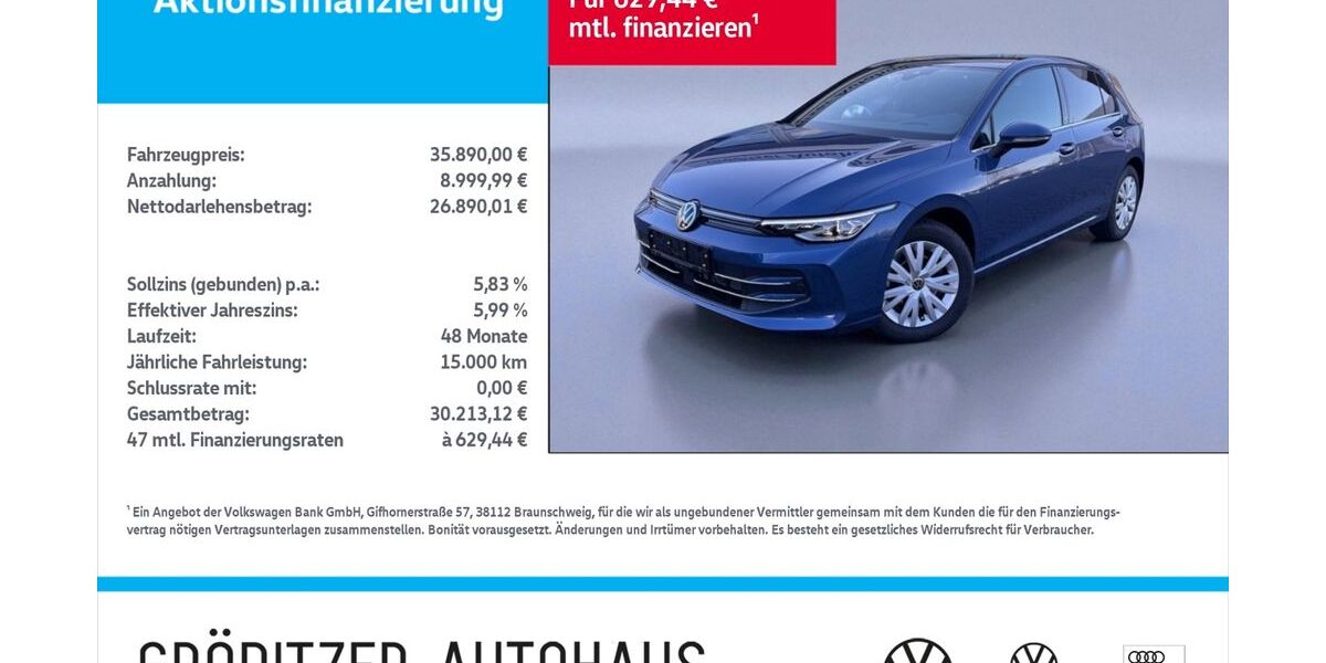 VW Golf 7.000 km 34.489 &euro; Gröditz 01609