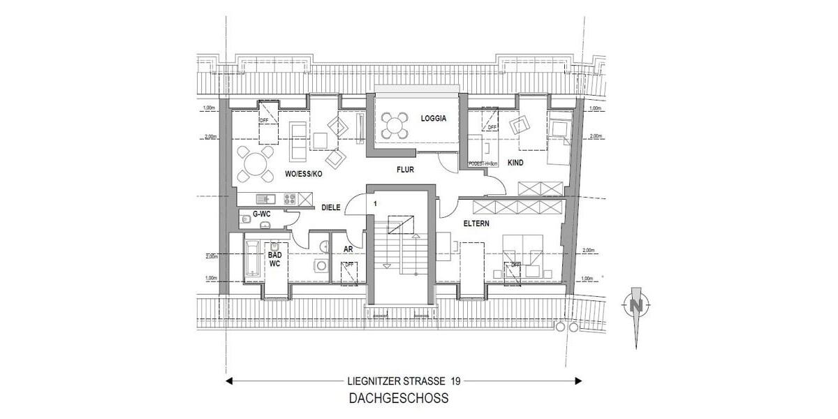 Dachgeschoßwohnung Dachau - 3 Zimmer, 87 m&sup2;, 1.527&euro; | Angebot:25387255