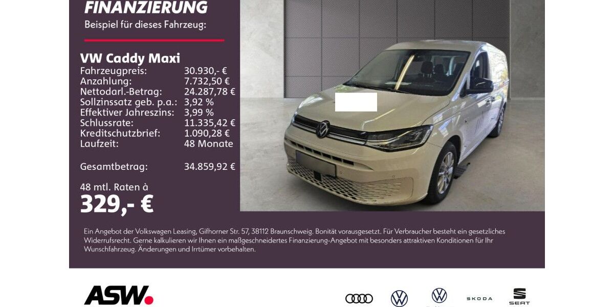 VW Caddy Maxi 15.300 km 30.930 &euro; Neckarsulm 74172