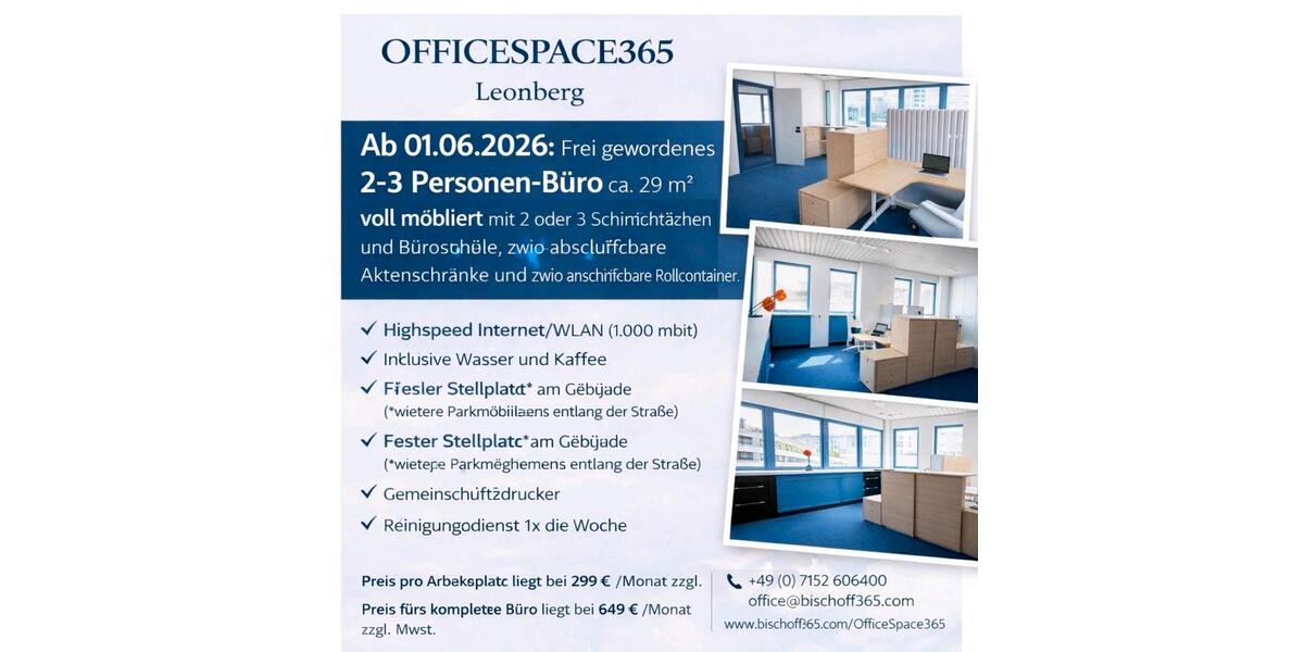 Gewerbeobjekt Leonberg - 299&euro; | Angebot:26070079