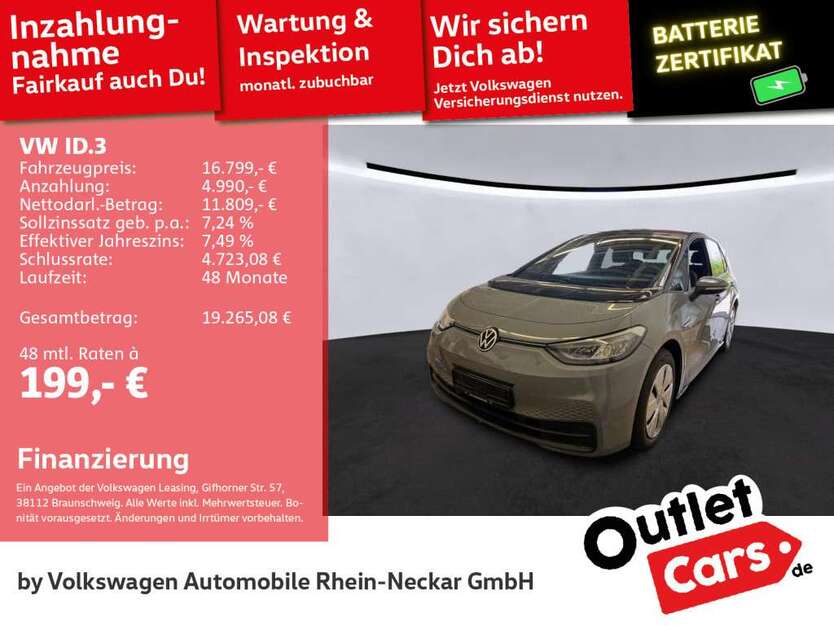VW ID.3 32.000 km 16.799 € Mannheim 68309