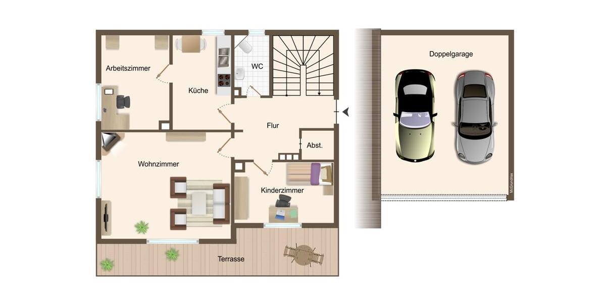 Einfamilienhaus Pottenstein - 5 Zimmer, 130 m&sup2;, 1.200&euro; | Angebot:26143961