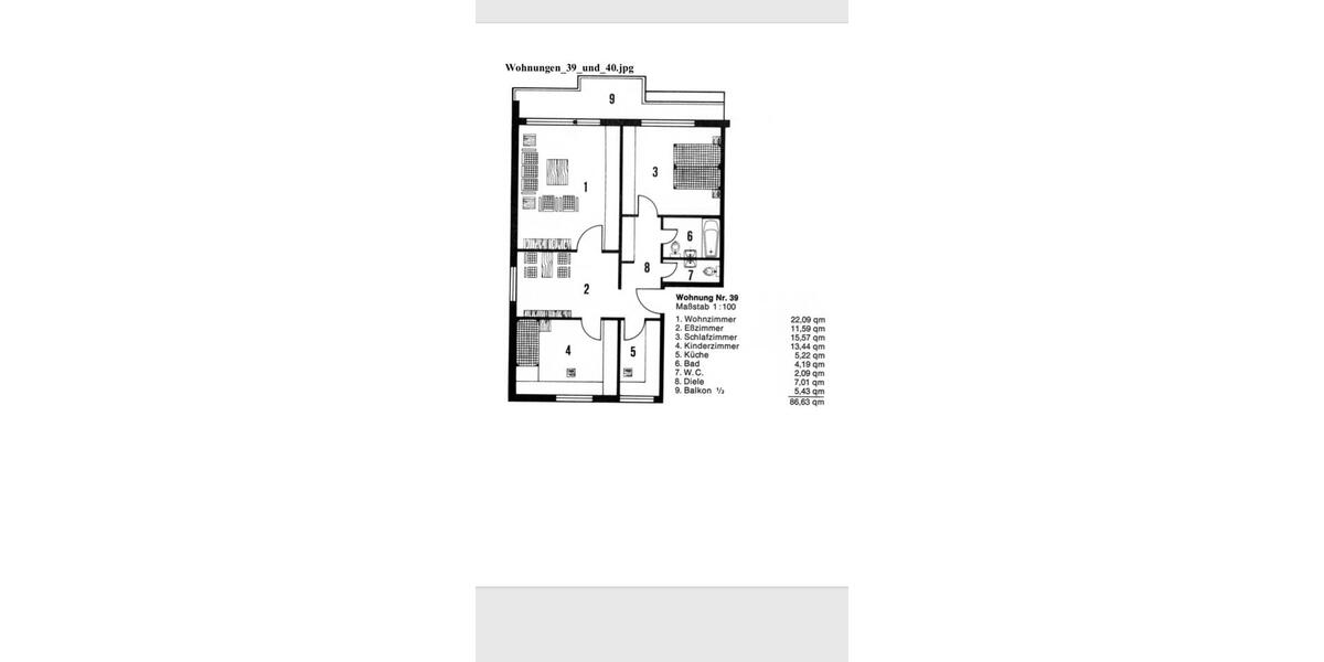 Etagenwohnung Bad Honnef - 4 Zimmer, 87 m&sup2;, 980&euro; | Angebot:26409918