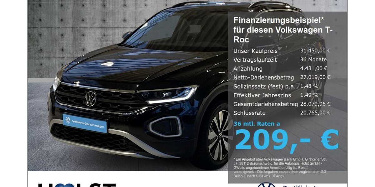 VW T-Roc 25.196 km 31.450 &euro; Scheeßel 27383