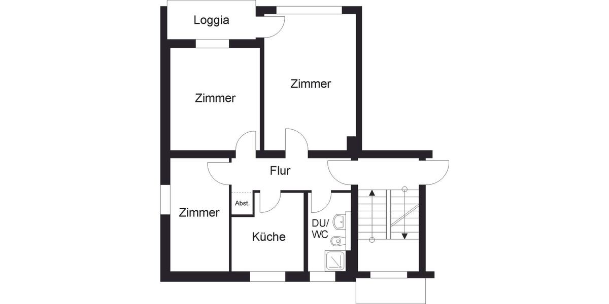 Etagenwohnung Seesen - 3 Zimmer, 63 m&sup2;, 427&euro; | Angebot:26385037