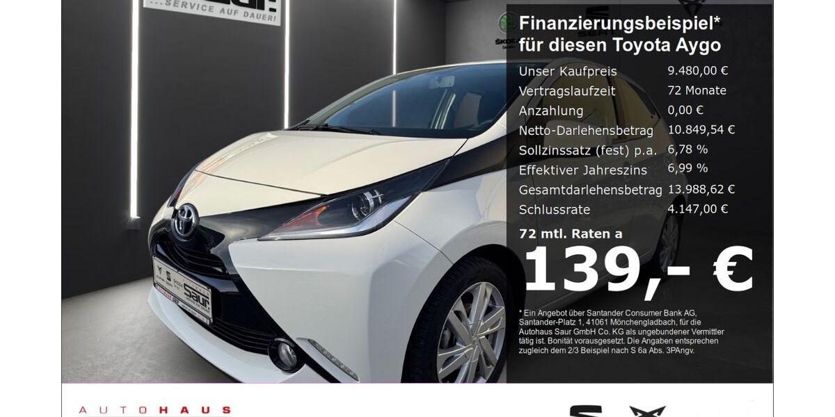 Toyota Aygo (X) 12.490 km 9.480 &euro; Ulm 89077