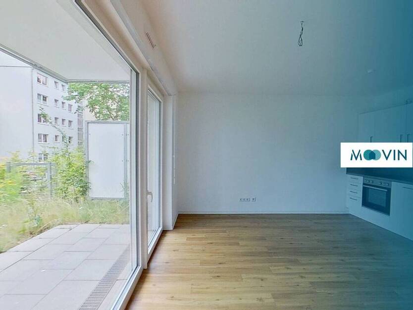 Moderne 1-Zimmer-Wohnung mit Einbauküche und Terrasse!