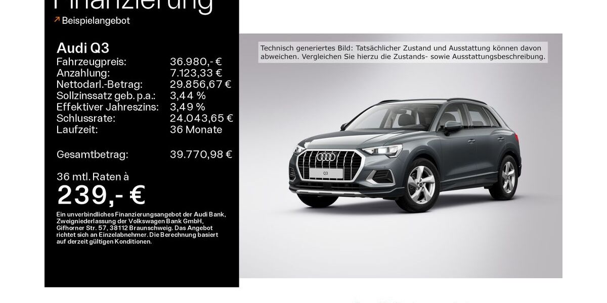 Audi Q3 7.836 km 36.980 &euro; Haßfurt 97437