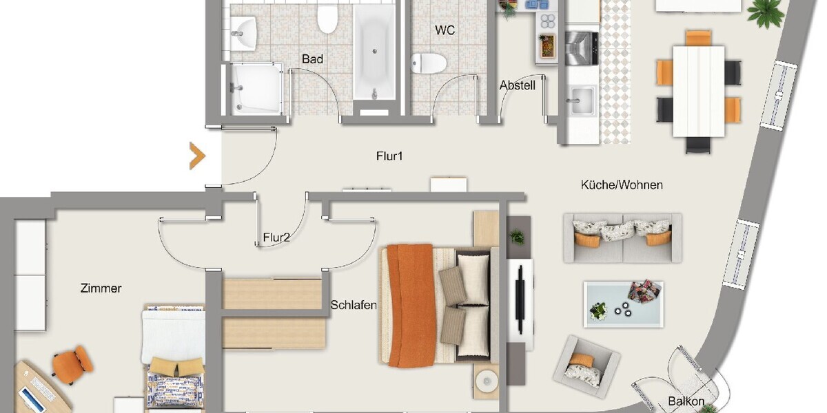 albero:) Altbauflair - modern und pfiffig geschnitten 3 zimmer