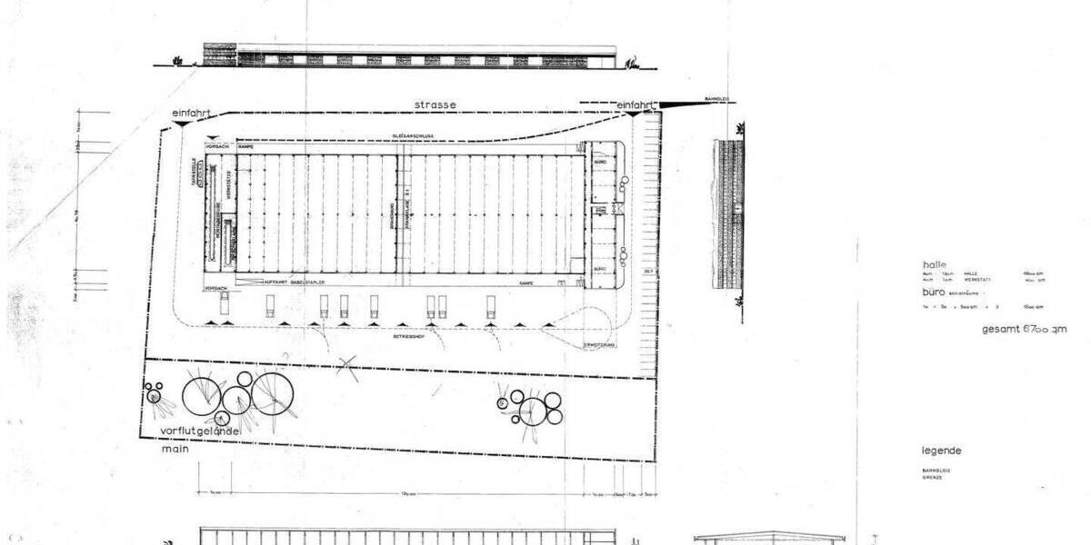 Lagerhalle mit LKW-Werkstatt und Bürogebäude zimmer