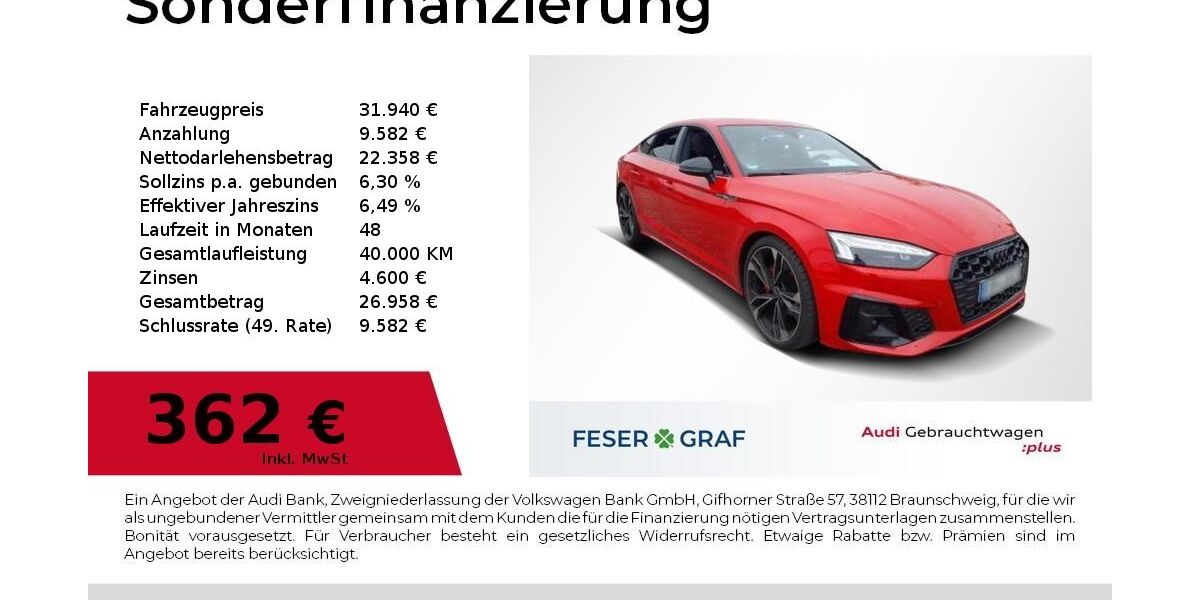 Audi A5 82.800 km 31.940 &euro; Nürnberg 90411