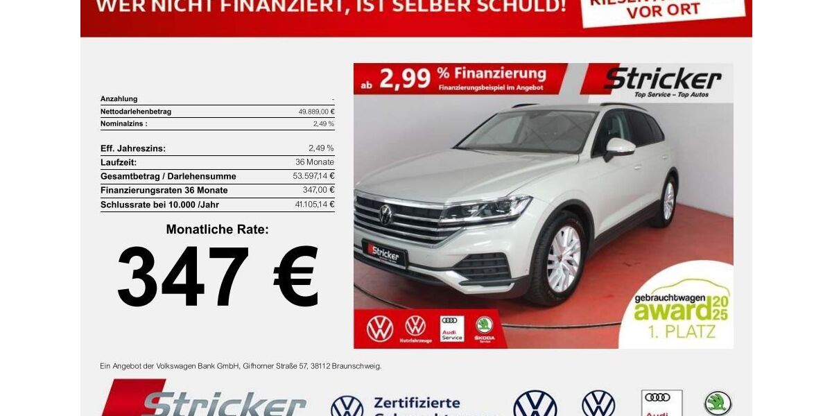 VW Touareg 28.928 km 49.889 &euro; Horn-Bad Meinberg 32805