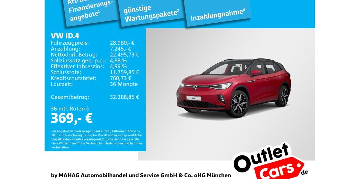 VW ID.4 47.179 km 28.681 &euro; Dachau 85221