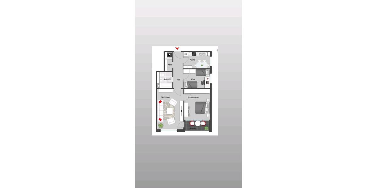 Etagenwohnung Weilheim in Oberbayern - 3 Zimmer, 65 m&sup2;, 429.000&euro; | Angebot:24507483