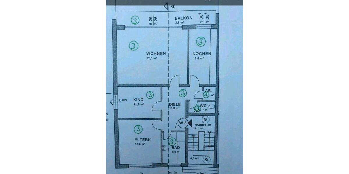 Etagenwohnung Dorsten Alt-Wulfen - 3.5 Zimmer, 99 m&sup2;, 289.000&euro; | Angebot:26948007