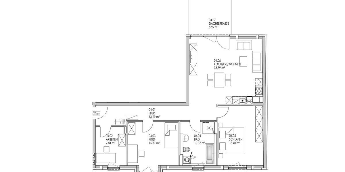 Etagenwohnung Offenbach am Main Bieber - 4 Zimmer, 104 m&sup2;, 1.600&euro; | Angebot:25367606