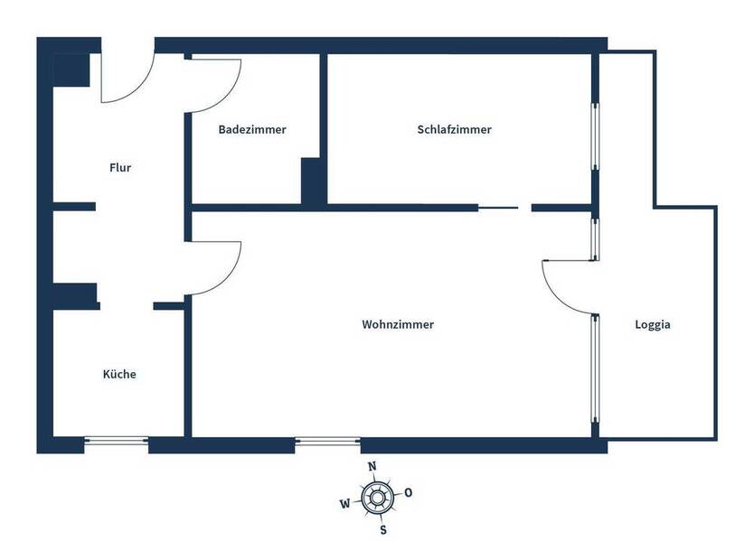 Helle 2-Zimmer-Wohnung mit Loggia und TG-Stellplatz