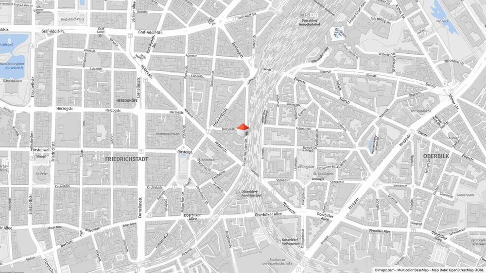 Etagenwohnung Düsseldorf Friedrichstadt - 2 Zimmer, 81 m&sup2;, 1.100&euro; | Angebot:26379723