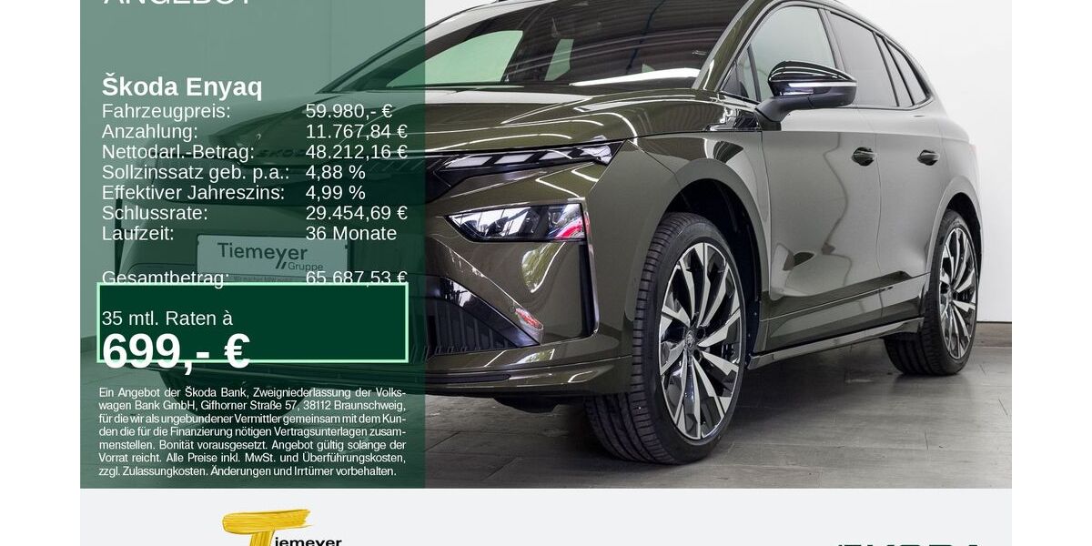 Skoda Enyaq 7.999 km 59.980 &euro; Bochum 44809