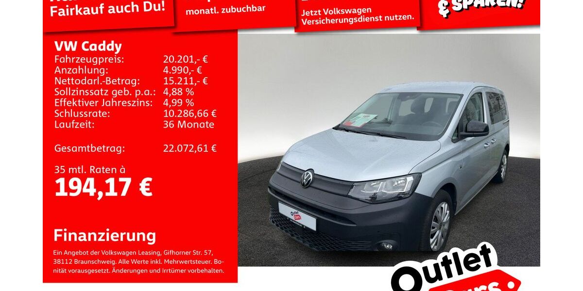 VW Caddy 77.860 km 18.999 &euro; Mannheim 68309
