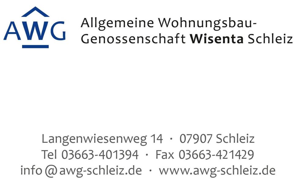 Erdgeschoßwohnung Schleiz - 3 Zimmer, 60 m&sup2;, 477&euro; | Angebot:25251489
