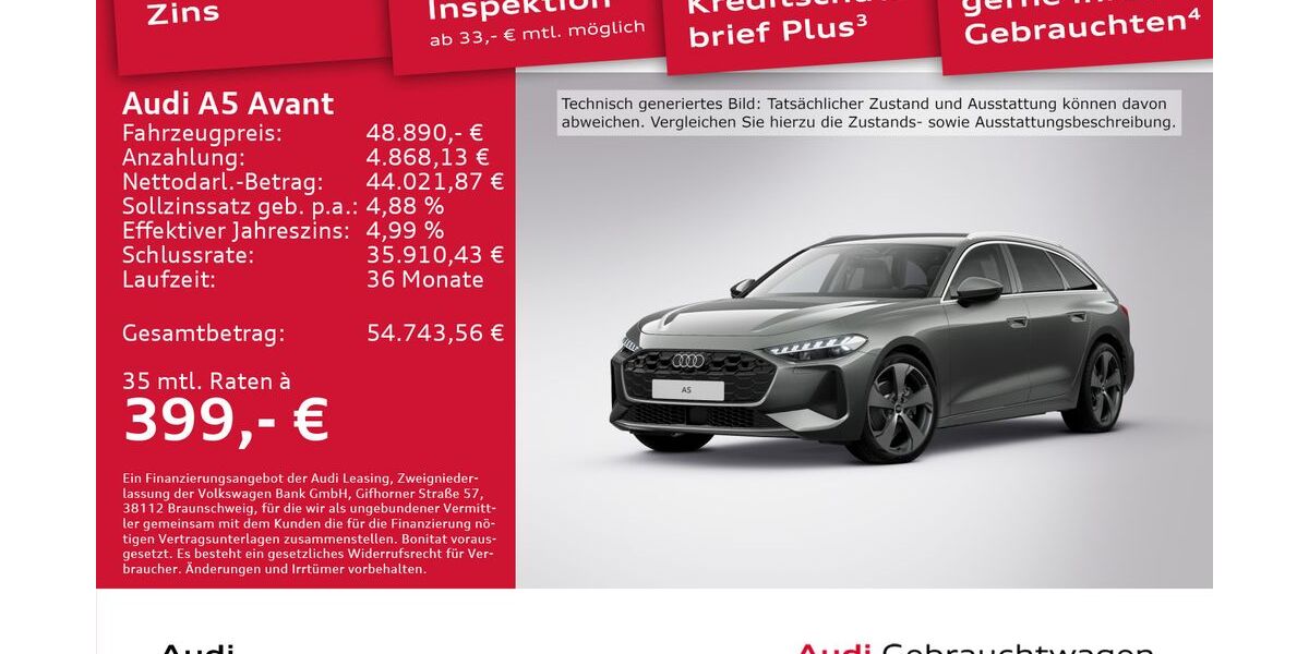 Audi A5 5.640 km 48.890 € Dresden 01067