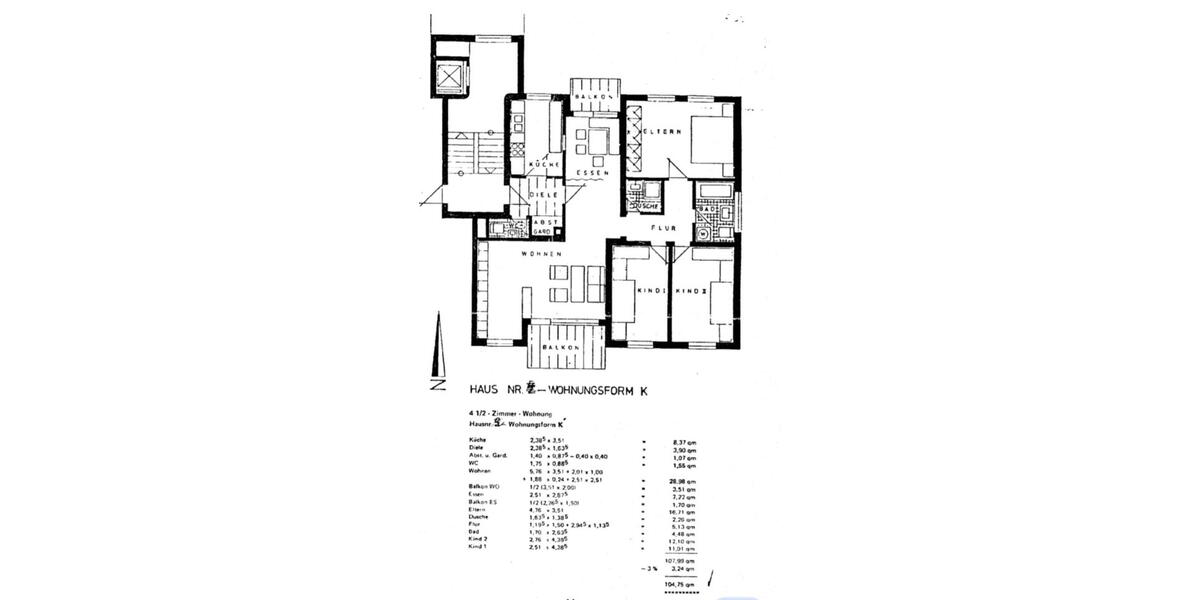 Etagenwohnung Schweinfurt Haardt - 4 Zimmer, 104 m&sup2;, 285.000&euro; | Angebot:27116807