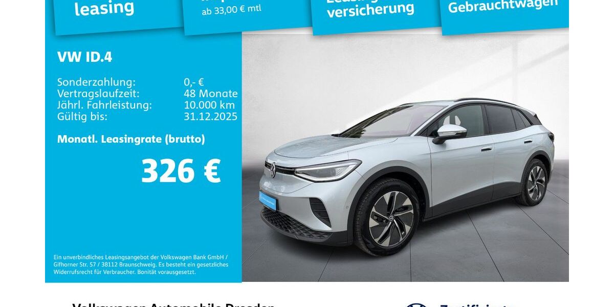VW ID.4 8.338 km 32.990 € Dresden 01067