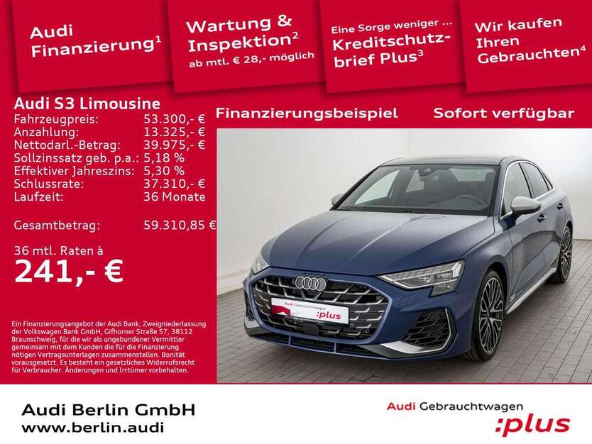 Audi S3 15.800 km 53.300 € Berlin 12489